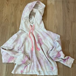 Cropped tie dye hoodie